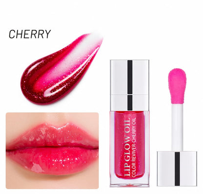 Moisturizing lip gloss oil with a volumizing effect