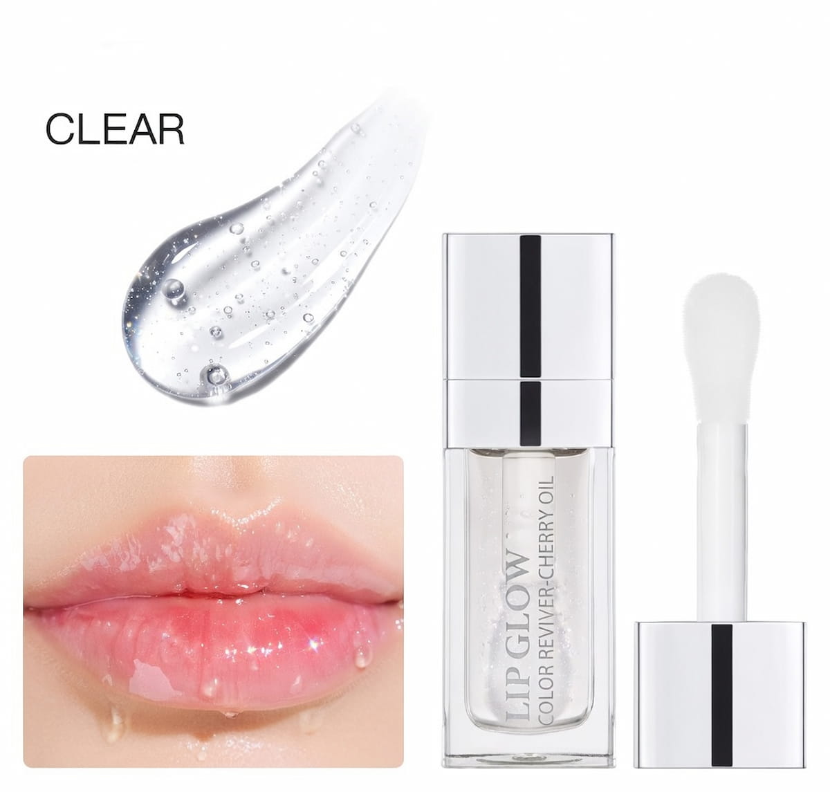 Moisturizing lip gloss oil with a volumizing effect
