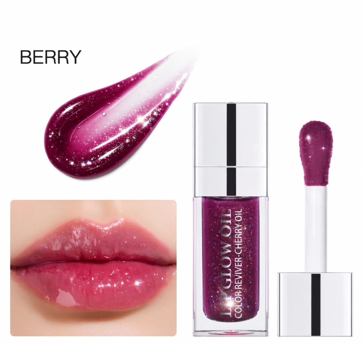 Moisturizing lip gloss oil with a volumizing effect
